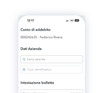 schermata addebiti automatici
