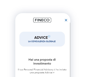 schermata di adesione al contratto di consulenza Advice