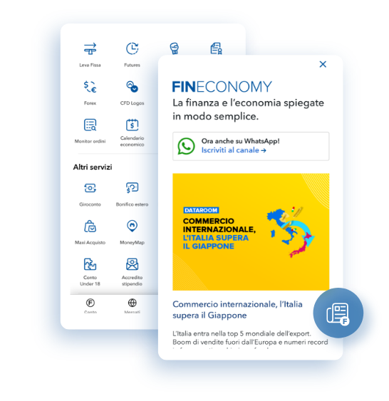 Schermata fineconomy in app