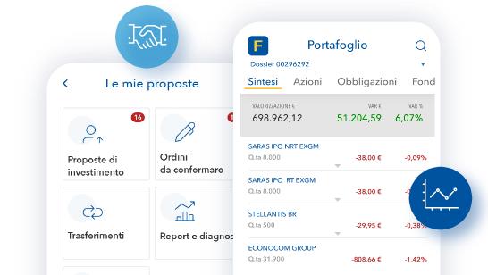 imagine della schermata del portafoglio e della sezione “le mie proposte