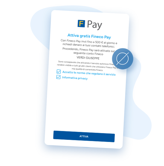 Schermata di Fineco Pay con il riepilogo del pagamento