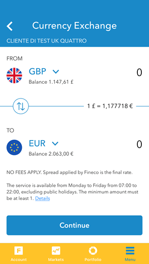 Currency Exchange on APP
